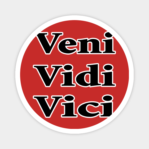 veni vidi vici Magnet by Huggy Mauve